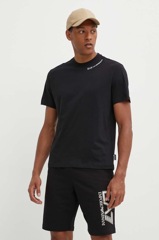 EA7 Emporio Armani tricou din bumbac negru PJTJZ.6DUT08.1200