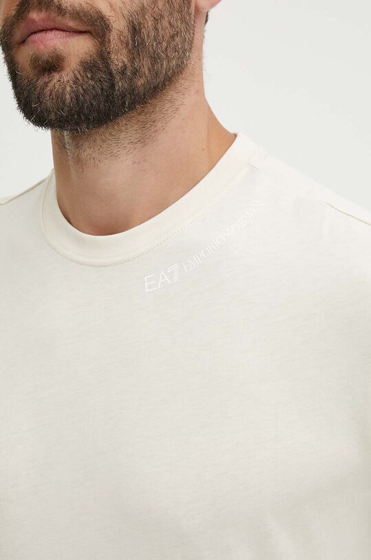 Хлопковая футболка EA7 Emporio Armani PJTJZ.6DUT08.1713 бежевый