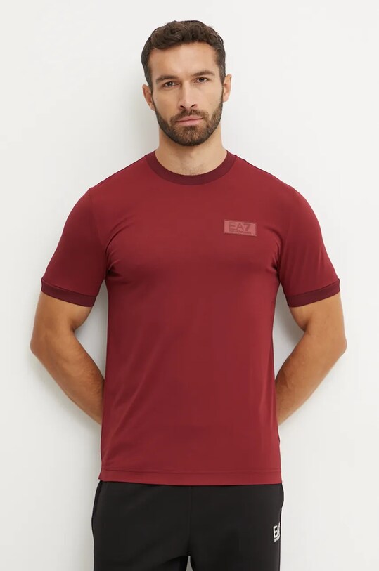 EA7 Emporio Armani tricou de antrenament print burgundia PJRGZ.6DPT18.1496