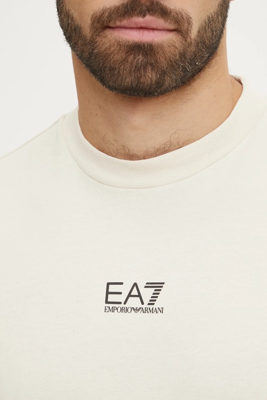 Bavlněné tričko EA7 Emporio Armani AF11970.7M000006.U1072 béžová