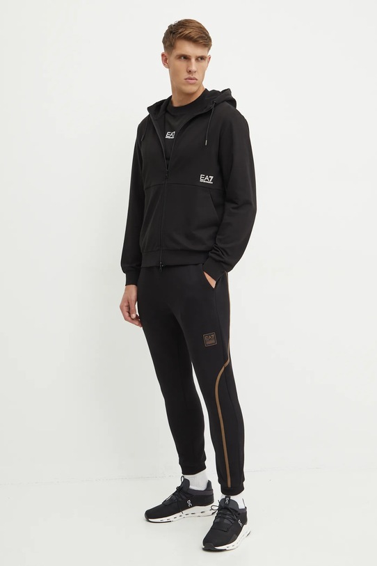 Bavlnené tričko EA7 Emporio Armani AF11970.7M000009.UC001 čierna AW24