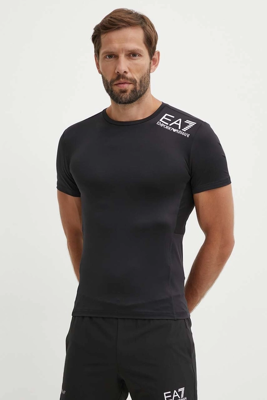 Majica kratkih rukava za trening EA7 Emporio Armani slim crna PJ3UZ.8NPT12.1200