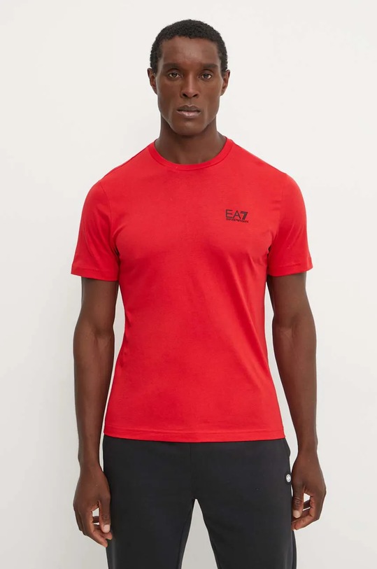 EA7 Emporio Armani tricou din bumbac PJVPZ.8NPT25.1461 rosu AW24