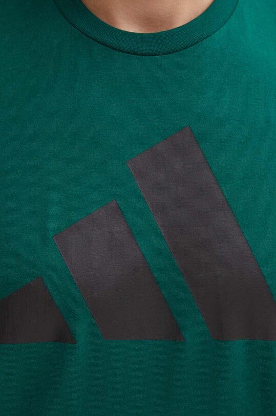 Хлопковая футболка adidas IY8585 зелёный
