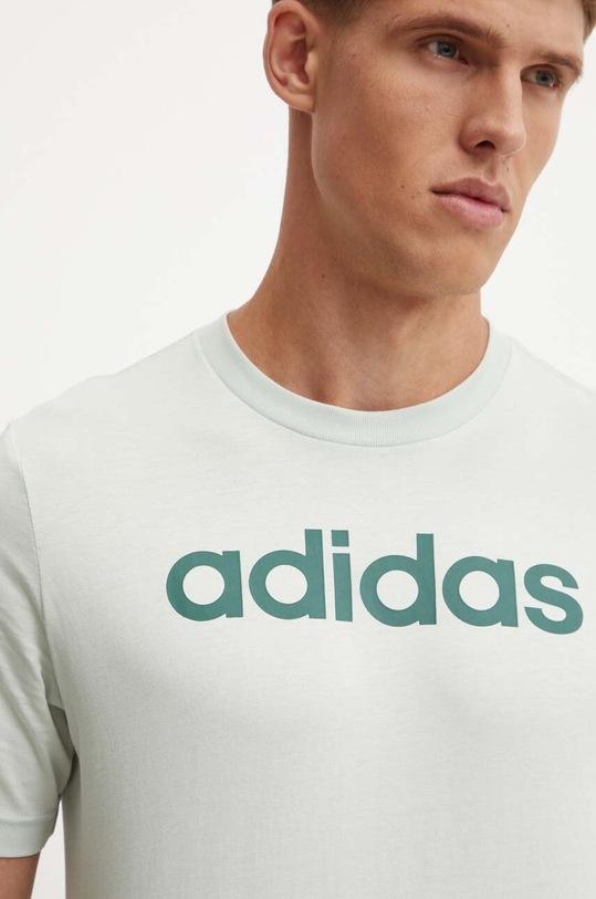 adidas t-shirt bawełniany Essentials IZ4767 zielony