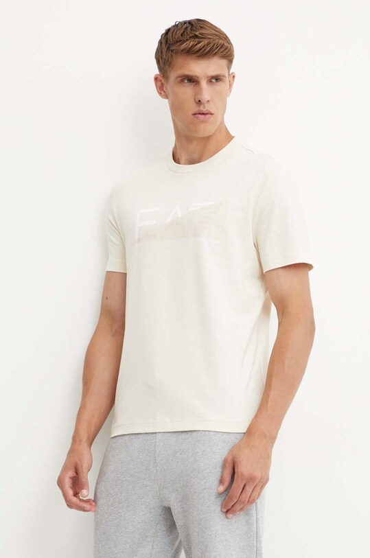 EA7 Emporio Armani tricou din bumbac print bej AF11970.7M000002.U1072