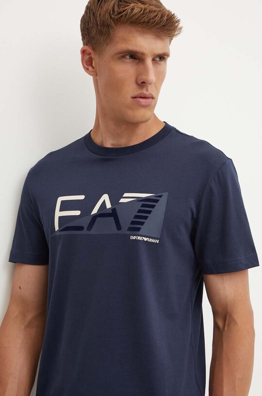 EA7 Emporio Armani tricou din bumbac print bleumarin AF11970.7M000002.UB102