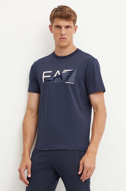 EA7 Emporio Armani tricou din bumbac bleumarin AF11970.7M000002.UB102