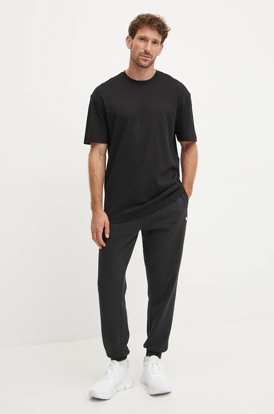 Памучна тениска EA7 Emporio Armani AF10441.7M000019.UC001 черен AW24