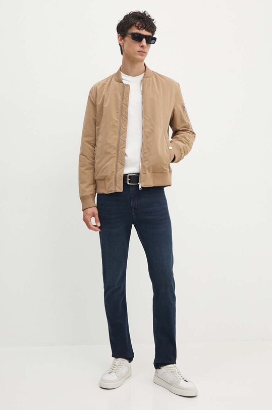 Хлопковая футболка Armani Exchange 6DZTAC.ZJASZ бежевый AW24