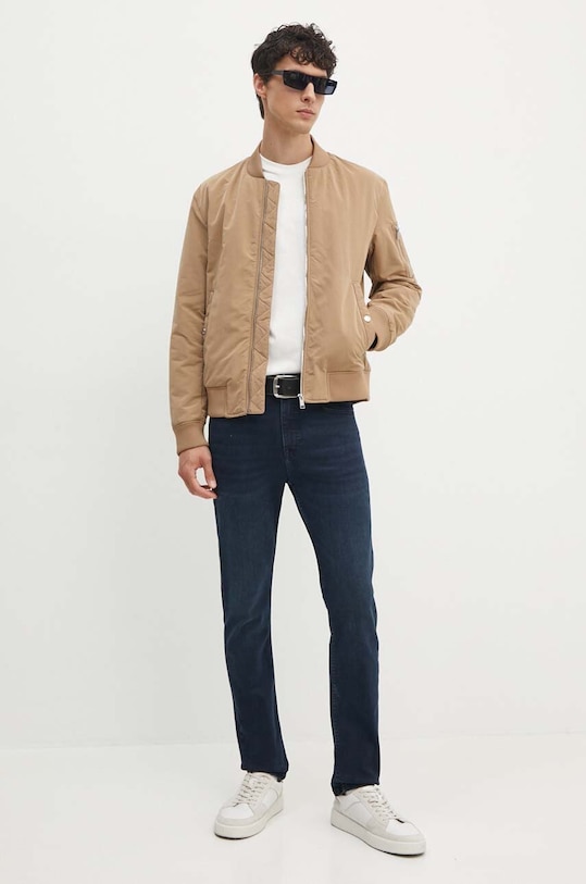 Pamučna majica Armani Exchange 6DZTAC.ZJASZ bež AW24