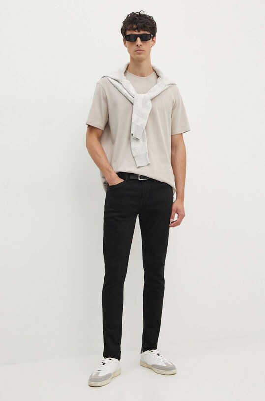 Armani Exchange tricou din bumbac 6DZTAC.ZJASZ bej AW24