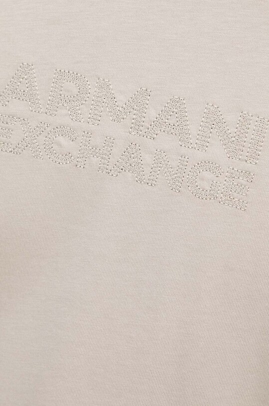 Bavlněné tričko Armani Exchange 6DZTAC.ZJASZ béžová