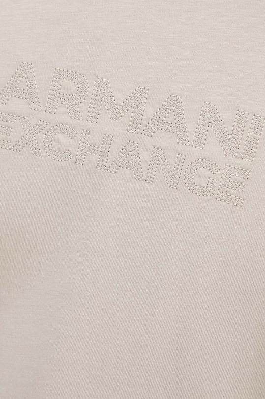 Armani Exchange t-shirt bawełniany 6DZTAC.ZJASZ beżowy