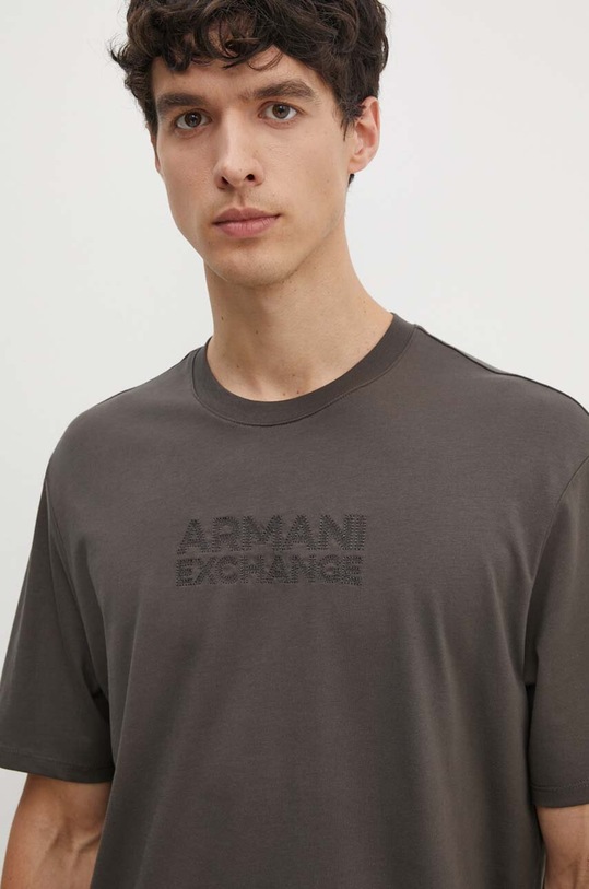 Armani Exchange t-shirt bawełniany regular zielony 6DZTAC.ZJASZ