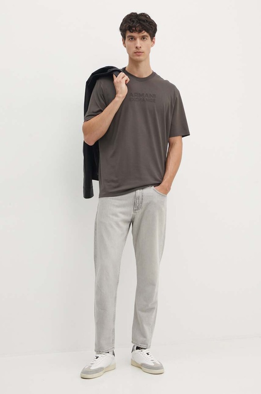 Armani Exchange t-shirt bawełniany 6DZTAC.ZJASZ zielony AW24