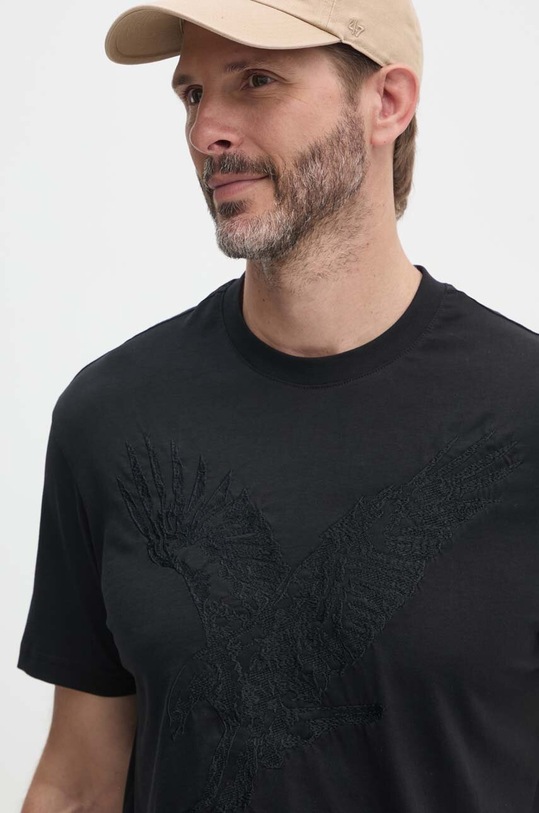 Armani Exchange t-shirt bawełniany czarny 6DZTAD.ZJ9TZ