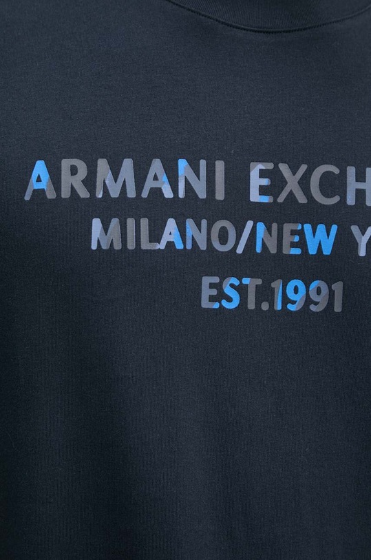 Armani Exchange tricou din bumbac 6DZTH5.ZJ9JZ bleumarin