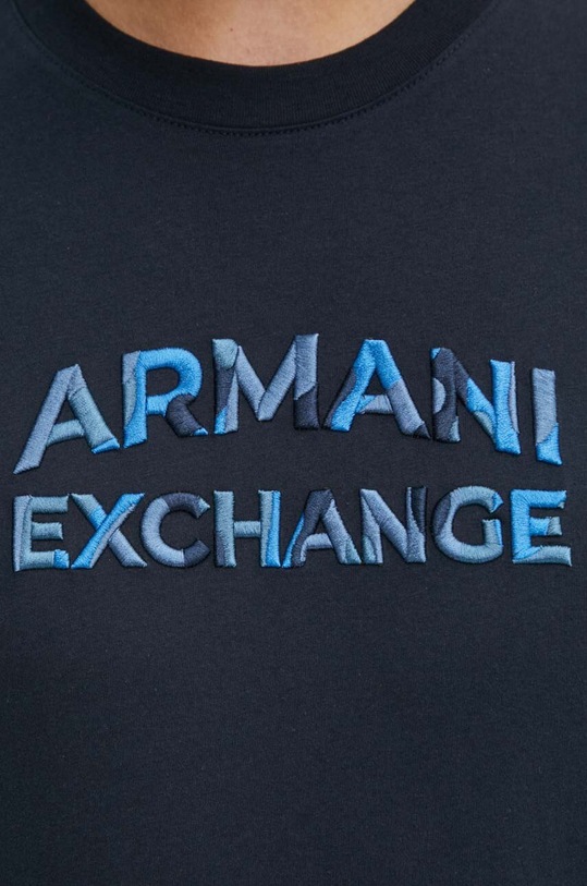 Armani Exchange t-shirt bawełniany 6DZTHC.ZJBYZ granatowy