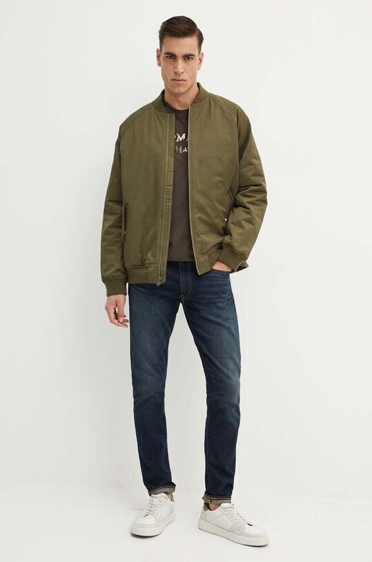 Armani Exchange tricou din bumbac 6DZTHC.ZJBYZ verde AW24