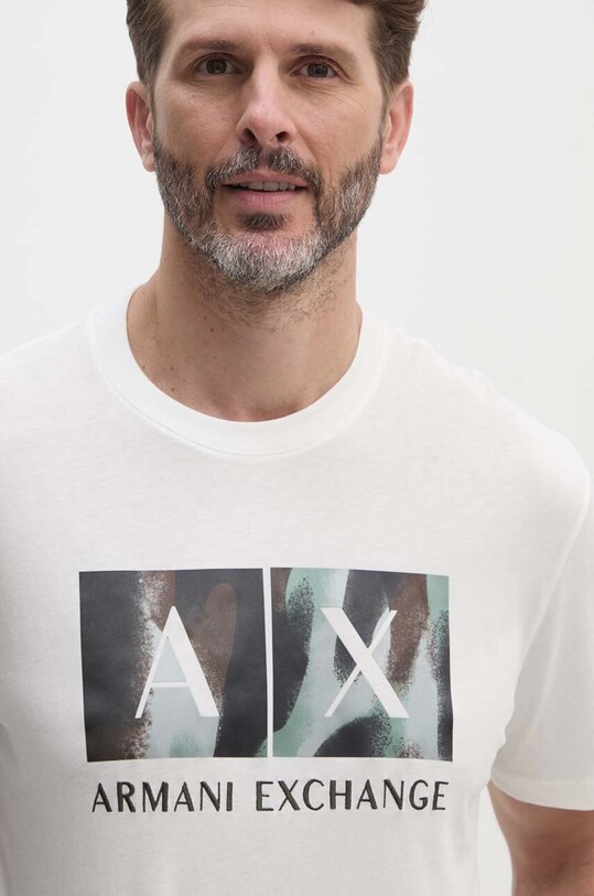 Бавовняна футболка Armani Exchange бавовна білий 6DZTHF.ZJH4Z