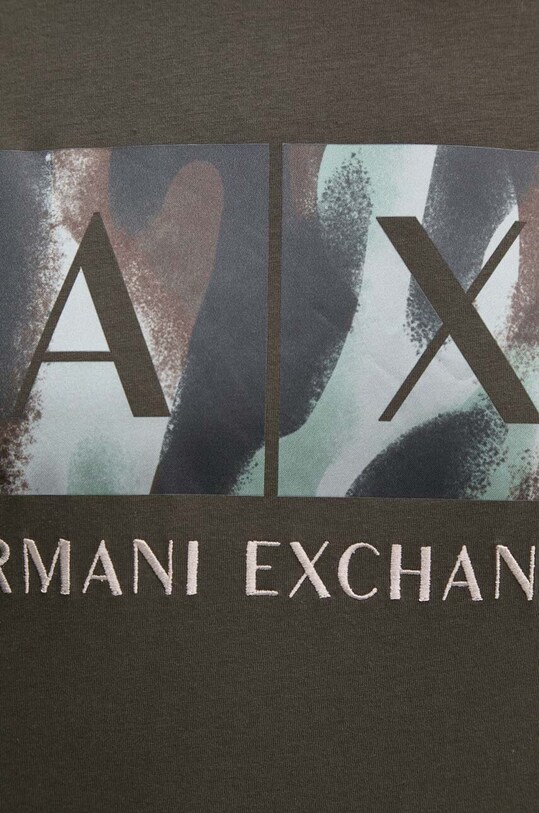 Armani Exchange t-shirt bawełniany 6DZTHF.ZJH4Z zielony
