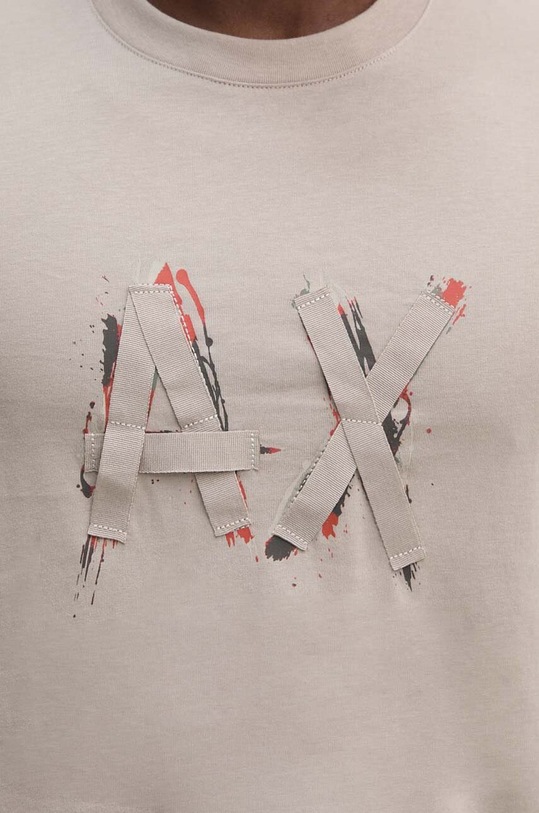 Armani Exchange t-shirt bawełniany 6DZTHN.ZJLFZ beżowy