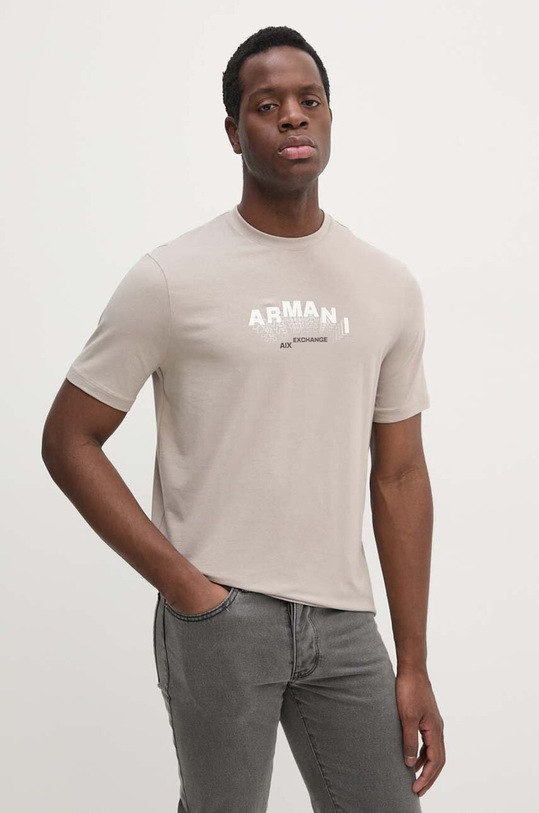 Armani Exchange t-shirt beżowy 6DZTHV.ZJE6Z
