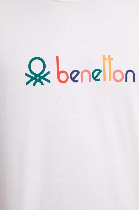 United Colors of Benetton tricou din bumbac alb 3I1XU109Q