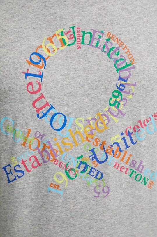 United Colors of Benetton tricou din bumbac 3I1XU109Q gri