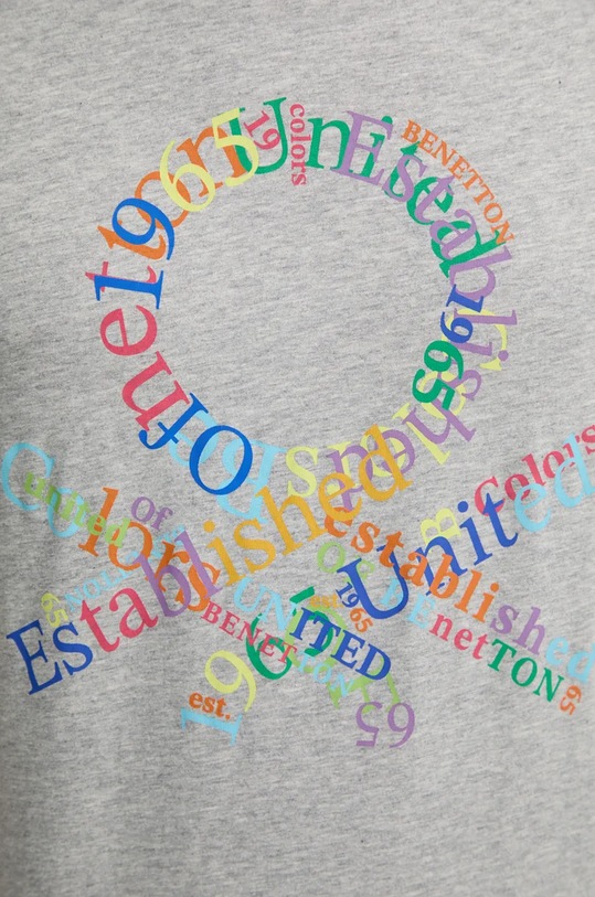 Bavlněné tričko United Colors of Benetton 3I1XU109Q šedá