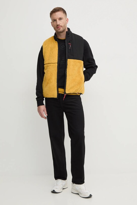 Бавовняна футболка United Colors of Benetton 3MI6U109O жовтий SS25