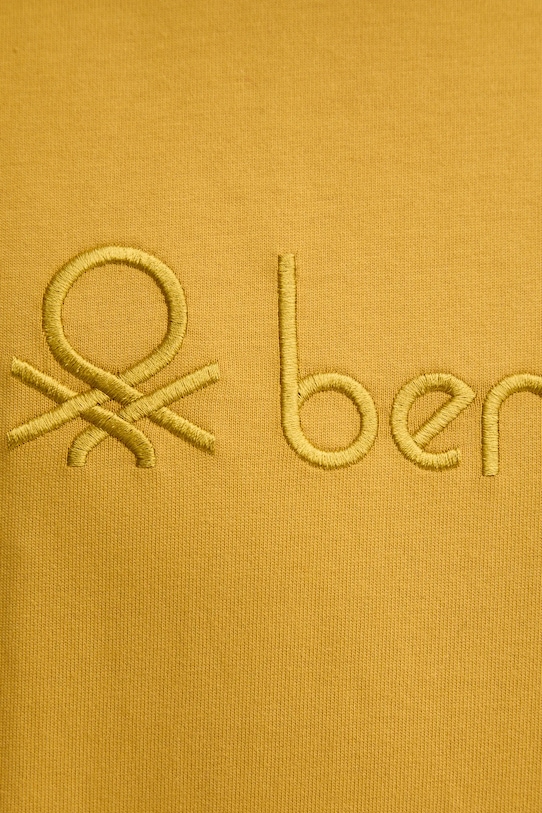 Bavlněné tričko United Colors of Benetton 3MI6U109O žlutá