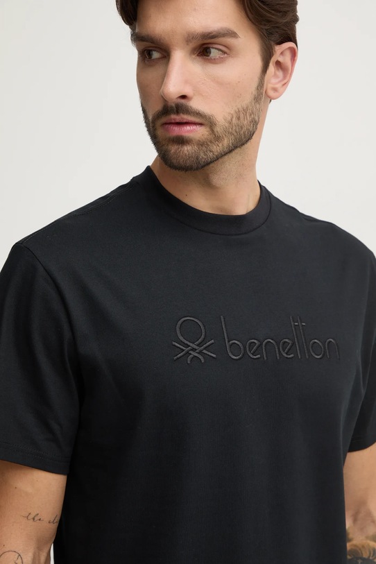 Pamučna majica United Colors of Benetton crna 3MI6U109O