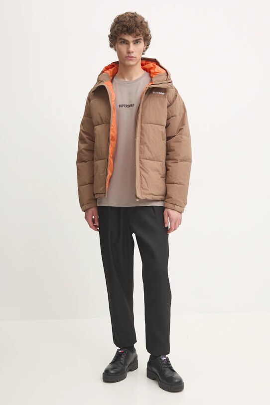 Бавовняна футболка Superdry M1012028A.1PC сірий AW24