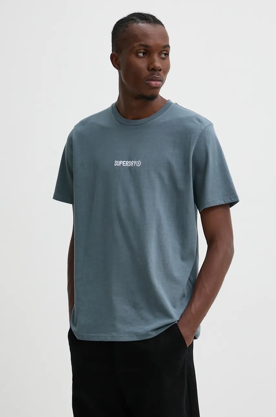 Бавовняна футболка Superdry relaxed блакитний M1012028A.9VC
