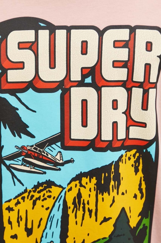 Хлопковая футболка Superdry M1012187A.MDM розовый