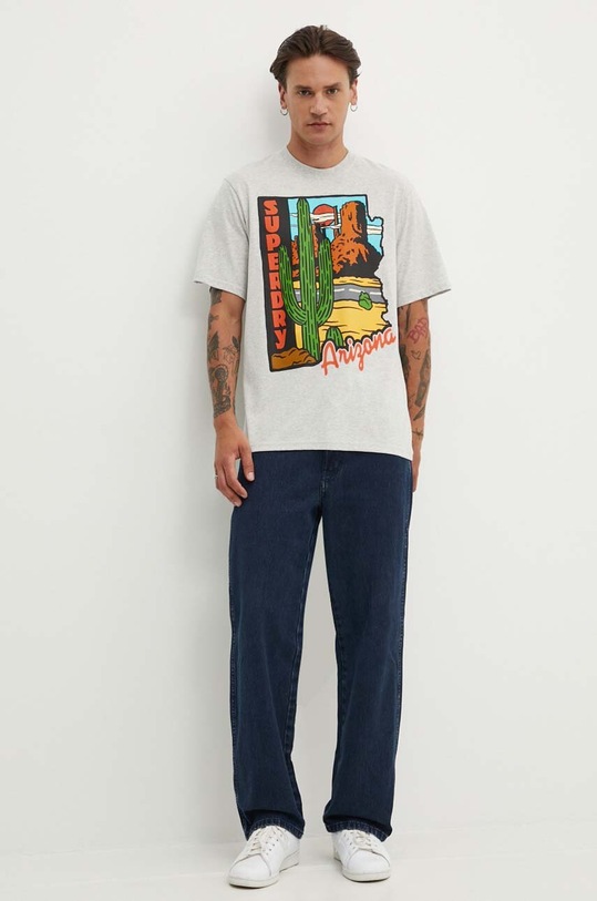 Футболка Superdry M1012158A.5WB серый AW24