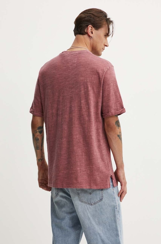 Odzież Superdry t-shirt bawełniany M1012186A.XL2 bordowy