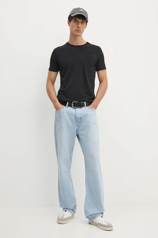 Alpha Industries tricou din bumbac 138500 negru AW24