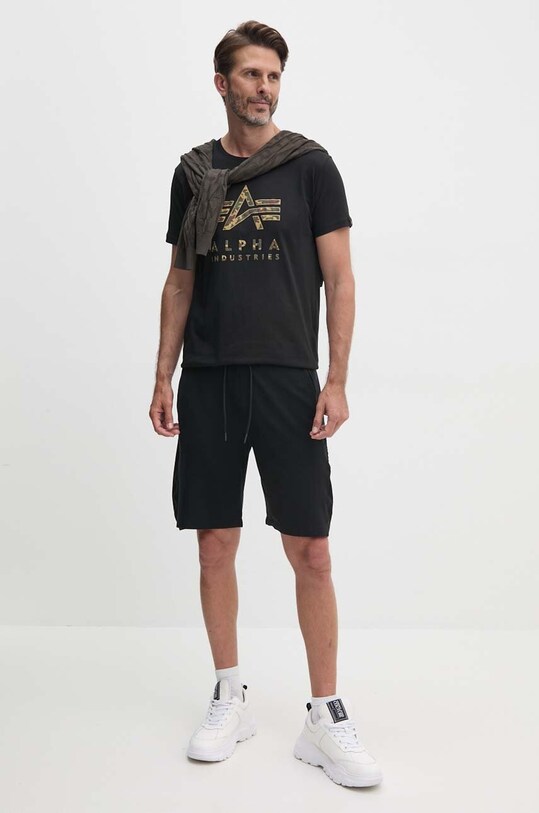 Хлопковая футболка Alpha Industries 146506 чёрный SS25