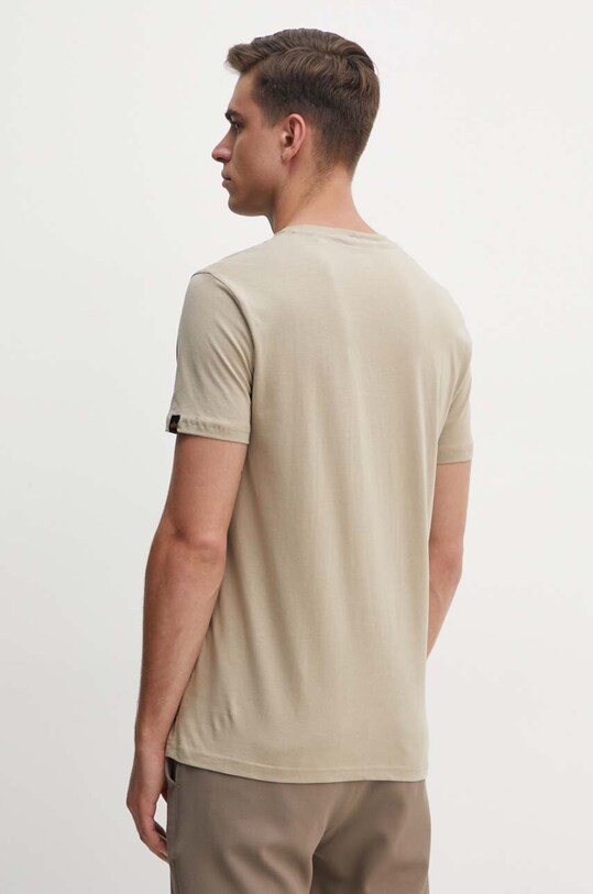 Oblečení Bavlněné tričko Alpha Industries 146509 béžová