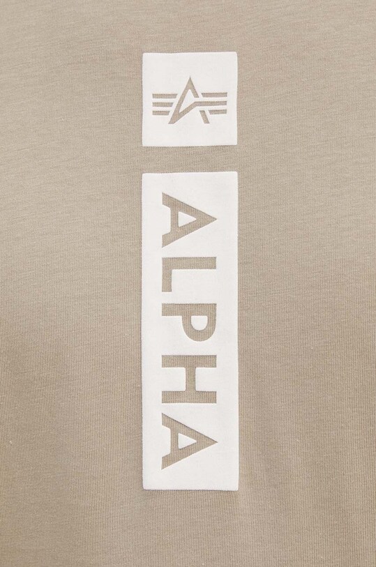 Бавовняна футболка Alpha Industries 146509 бежевий