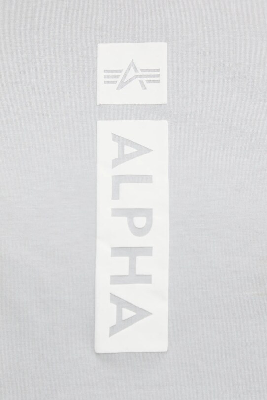 Хлопковая футболка Alpha Industries серый 146509