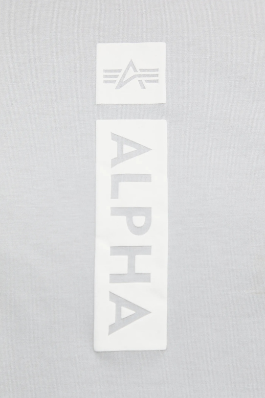 Bavlnené tričko Alpha Industries sivá 146509