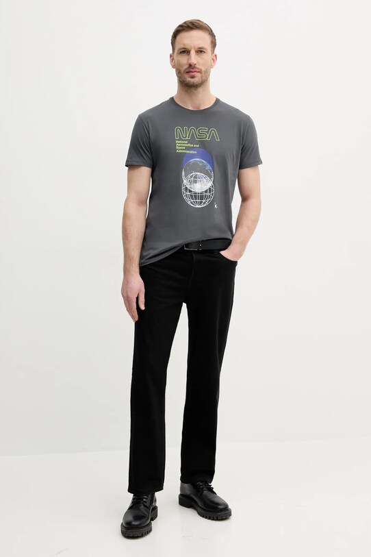 Бавовняна футболка Alpha Industries 146510 сірий SS25