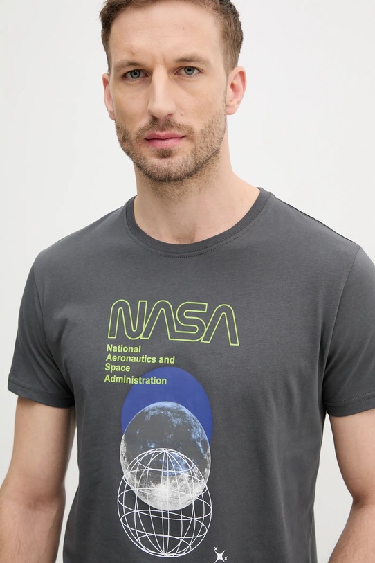 Bombažna kratka majica Alpha Industries siva 146510