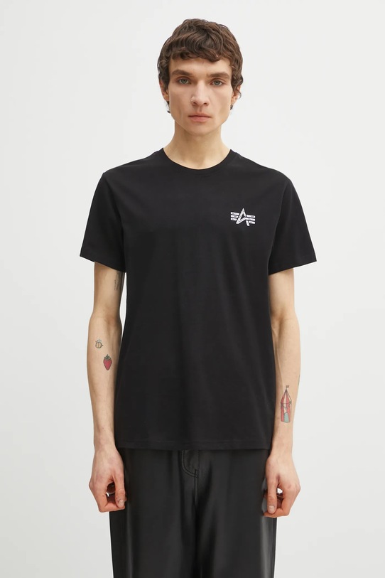 Odzież Alpha Industries t-shirt bawełniany 148516 czarny