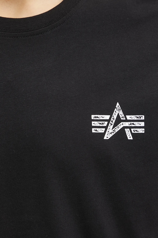 Alpha Industries t-shirt bawełniany czarny 148516