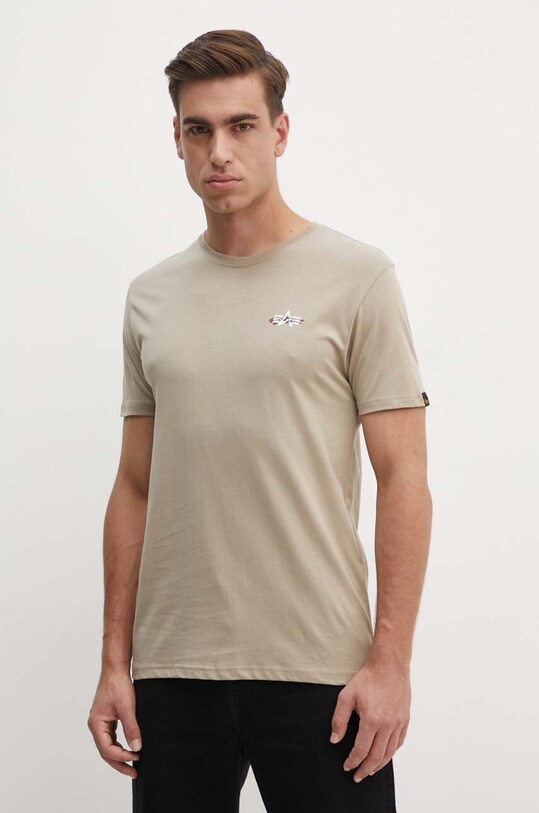 Îmbrăcăminte Alpha Industries tricou din bumbac 148523 bej